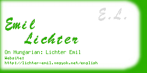 emil lichter business card